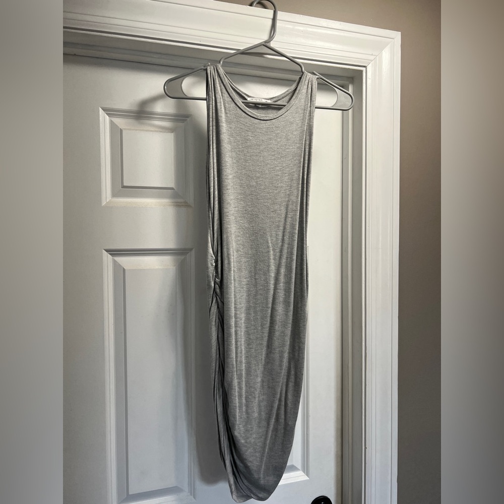 Gray Sleeveless Maxi Dress